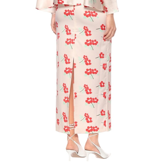 Bernadette Stretch Silk Floral Print Skirt - Picture 2 of 8